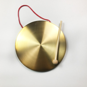 Gong à main de 10 cm en laiton et cuivre, instruments de percussion pour chapelle et opéra, avec marteau de jeu rond - Vente en gros - Product Image 3
