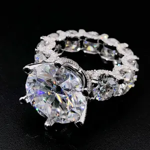 Eternal Jewelry Classical Wedding Ring Fine Jewelry Custom Ring Real 925Sterling Silver 9K 10K 14K 18K Fine Jewelry Luxury Ring