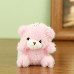 HECION Trendy Schattige Teddybeer Pluche Sleutelhanger Hangertje Creatief Tekentafel Ontwerp voor Tassen en Rugzakken - Product Image 3