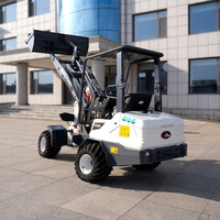Mini Caricatore Elettrico con Batteria al Litio e Accessori per Benna, per Agricoltura e Costruzioni