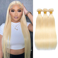 Vente en gros MEILASI Extensions de cheveux synthétiques en vrac, mèches bouclées crépues blond miel, postiches naturelles