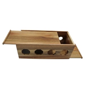 Couvercle Design <span class=keywords><strong>Fil</strong></span> Câble Gestion Cordon Organisateur Boîte Acacia Bois Câble Boîte De Rangement Avec Couvercle <span class=keywords><strong>Pour</strong></span> <span class=keywords><strong>Cacher</strong></span> Power Strip - Product Image 5