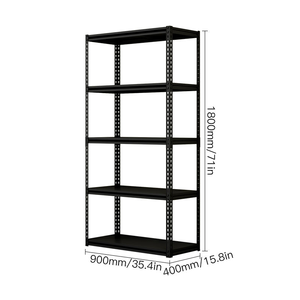 Étagères métalliques réglables robustes |   Étagères de supermarché extra-larges à 4 niveaux |   Revêtement en poudre époxy |   Installation rapide | - Product Image 2