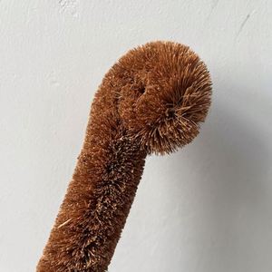 Wholesale Long Wooden Handle <b>Coconut</b> Fiber Bottle Brush Kitchen <b>Cup</b> Scrub Cleaning Brush with Logo - Product Image 2