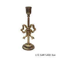 Porte-bougie vintage en métal avec décoration en nœud, chandelier de table pour mariage, décoration de fête à domicile