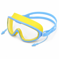 Lunettes de natation panoramiques pour enfants, vision large, anti-buée, protection UV, étanches, en silicone, pour garçons et filles