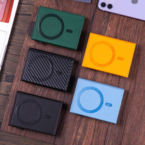 Minimalist PU Leather Magnetic Trifold <b>Wallet</b> Pop Up <b>Card</b> <b>Holder</b> RFID Blocking Slim Compact <b>for</b> iPhone 17 Pro Max 16 15 Series - Product Image 5
