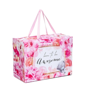 Hộp Quà tặng đám cưới nhỏ có tay cầm gói giấy màu hồng và màu xanh - Product Image 1