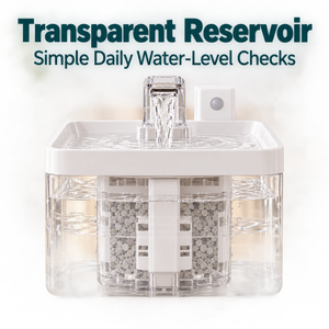 Fontaine à eau pour animaux de compagnie Clear Tank 1,5 L, distributeur automatique à circulation continue pour chats et chiens - Product Image 2