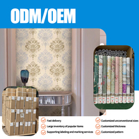Panneaux muraux PVC modernes auto-adhésifs imperméables, film coloré doré, papier peint anti-huile pour la décoration de la maison, chambre à coucher