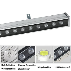 ไฟส่องผนังคุณภาพสูงสำหรับภายนอกอาคาร DMX512 RGB สำหรับภายในอาคาร Bar Rgbw Ip67 Ip65 24W 36W 48w ไฟล้างผนังแบบเส้นตรง ไฟ LED Wall Washer - Product Image 3