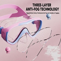 Ensemble de plongée complet unisexe pour enfants, masque de plongée anti-buée, lunettes de plongée professionnelles, équipement de natation et de plongée en apnée pour enfants