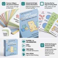 Cartes de tarot de logique mathématique précoce personnalisées OEM imprimées, 60 cartes, pour l'apprentissage familial préscolaire du comptage, des formes et de la pensée critique, pour les enfants de 3 ans et plus