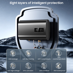 Calentador de Agua Eléctrico Horizontal Delgado con Pantalla Táctil, <span class=keywords><strong>Precio</strong></span> de Fábrica, 30, 50, 80, 100L, Doble Tanque de Agua, para Ducha Doméstica - Product Image 6