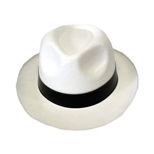 Chapeaux Fedora de gangster blancs pour hommes, thème fête des années <span class=keywords><strong>20</strong></span>, déguisement HPC-2099 - Product Image 1