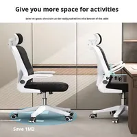 Chaise de bureau exécutive moderne avec appui-tête réglable, chaise de travail pivotante en maille pour personnel, vente directe usine