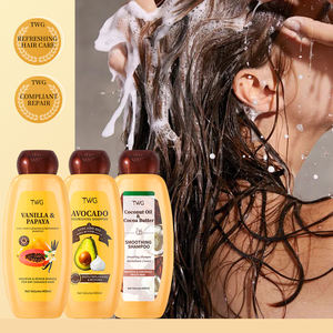 مجموعة العناية بالشعر من تي دبليو جي: شامبو وبلسم بالأفوكادو والفانيليا وزيت جوز الهند وزبدة الكاكاو لإصلاح الشعر ومكافحة القشرة - Product Image 3