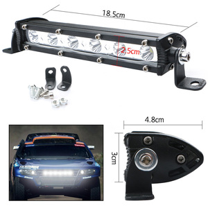 Barre LED 12V Slim à une seule rangée, 18W, 6 LED, pour <span class=keywords><strong>voiture</strong></span>, SUV, camion, éclairage de conduite, couleur blanc pur, accessoires automobiles - Product Image 1