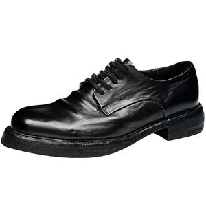 High Quality Luxury Custom-made Genuine Leather Top Grade Cowhide Round-<b>toe</b> Casual <b>Shoes</b> Classic Style Men's Leather <b>Shoes</b> - Product Image 1