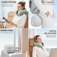 Oreiller de voyage ergonomique en mousse à mémoire de forme en U, portable, avec housse amovible et lavable, pour bureau, voiture, voyage, certifié OEKO (OEM/ODM)