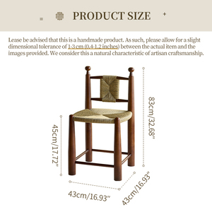 Sedia <span class=keywords><strong>da</strong></span> pranzo rustica in legno massello di gomma, con seduta in corda intrecciata a mano, sedia d'accento in legno antico, sedia laterale <span class=keywords><strong>da</strong></span> cucina per ristorante - Product Image 6