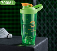 Bouteille d'eau de sport personnalisée avec logo, 24 oz, sans BPA, en Tritan, avec boule mélangeuse pour poudre