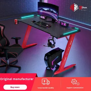 Bureau de jeu informatique transfrontalier pour le commerce extérieur du fabricant, ensemble de bureau de <span class=keywords><strong>gaming</strong></span> à domicile réglable en hauteur, carré, RGB - Product Image 5