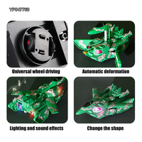 Jouet de véhicule transformable en plastique à piles avec lumières musicales, char d'assaut, avion, avec roues universelles pour les enfants de 8 à 14 ans