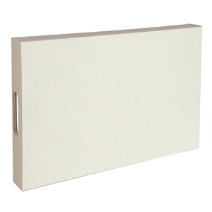 <span class=keywords><strong>Plateau</strong></span> de rangement en similicuir rectangle gris avec poignée - Product Image 6