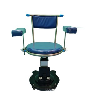 Silla de Doctor con Respaldo, Altura Ajustable, Giratoria, Silla de Barbero, Cuero Sintético, Base Redonda, Diseño Moderno - Product Image 1