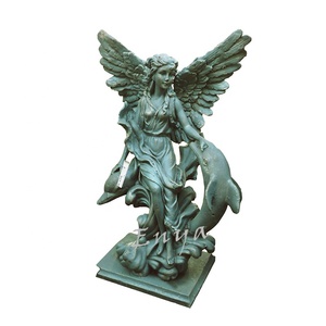 Statues de fées de jardin <span class=keywords><strong>en</strong></span> fonte de <span class=keywords><strong>fer</strong></span>, grandes et métalliques, pour décorations de jardin - Product Image 4