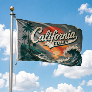 Bandera de <span class=keywords><strong>Surf</strong></span> Vintage de la Costa de California, Ajustable, Impresión Digital, Poliéster, para Colgar en la Pared, Hogar, Jardín, Fiesta, Directo de Fábrica - Product Image 2