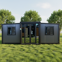 Villa préfabriquée de luxe de 40 pieds 20 pieds 2 3 4 5 chambres Maison préfabriquée pliable extensible Conteneur portable Maison mobile miniature