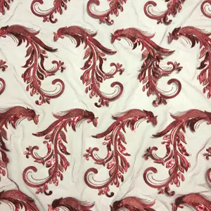 Sản xuất Màu Đen Thêu sequined <span class=keywords><strong>Net</strong></span> ren đính cặp may lt2573a - Product Image 1