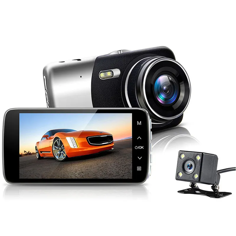 Wholesale of the latest car mounted DVR camera high-definition 1080P 4-inch IPS screen car dash cam by factory