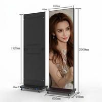 Afficheur LED pliable P1.86, Wifi 4G USB, affichage numérique sur pied, écran d'affichage mural LED