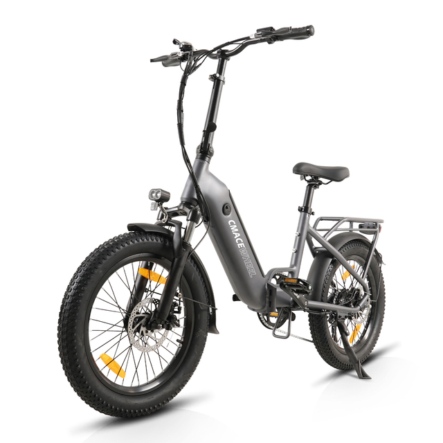 20-Inch Fat Tire 7-Speed Folding Electric Bicycle Lithium 36V 350W Rear Hub Motor 60km Range 25km/h Hydraulic Disc Brake