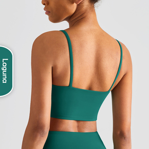 Haut de yoga extensible WX1418 effet seconde peau avec rembourrage amovible, soutien-gorge de sport intégré pour femme, hauts de sport, vêtements de sport - Product Image 1