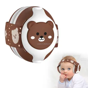 Bear Design Baby Earmuff Baby Hearing Ear Protection Child Infant 0-3 Years Old Noise Cancelling Baby Ear Muffs