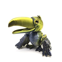 Mainan Burung Beo 3D Printing dengan Sayap Terbuka, Kreatif, Menyenangkan, Sendi Penuh, Dapat Digerakkan, Model Simulasi Burung, Hiasan Meja, Hadiah