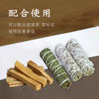 Kit de purification spirituelle aux cristaux : Bouquet de sauge blanche biologique, bâtonnets de Palo Santo, grappe d'agate et géode pour l'énergie aromatique et le nettoyage énergétique