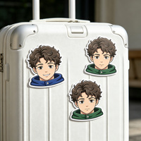 Autocollants 3D en PET imperméables Zebulun DS-11 Anime Cartoon avec impression UV et vernissage UV pour la décoration de voiture