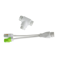 Adaptateur répartiteur POE Ethernet 1 câble réseau 2 caméra répartiteur POE 1 à 2 connecteur combinateur