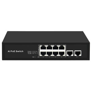 Sunsoont 8 Cổng Chuyển Mạch <span class=keywords><strong>Ethernet</strong></span> POE Không Được Quản Lý, Chuyển Đổi Mạng POE 2 Cổng Uplink Cho Máy Ảnh <span class=keywords><strong>Dahua</strong></span> - Product Image 1