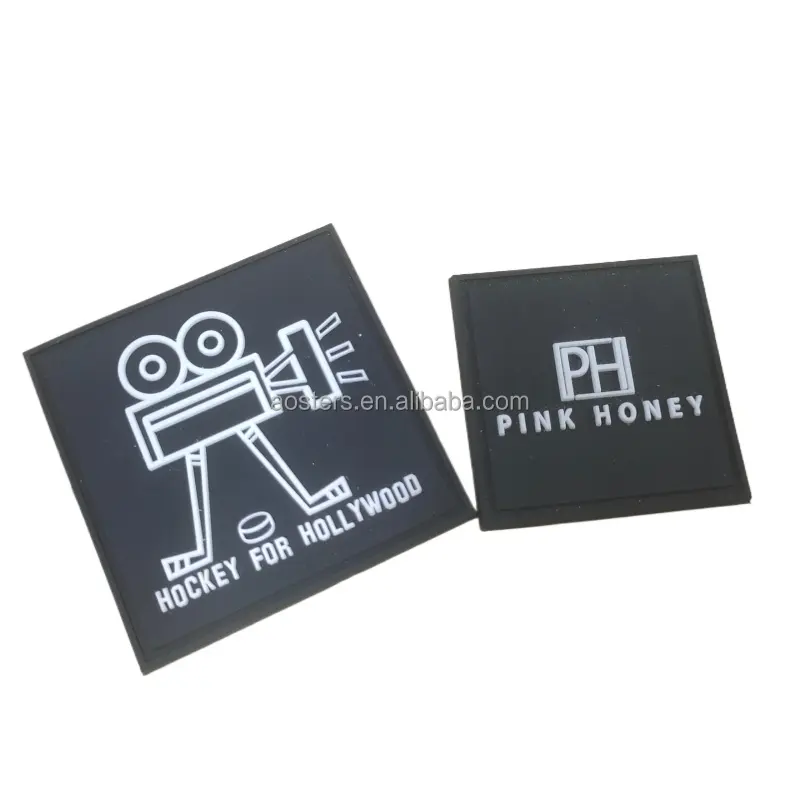 Étiquettes en silicone souple personnalisées, chemises avec patch en caoutchouc, patchs en silicone 3d en pvc, étiquettes en caoutchouc pour vêtements