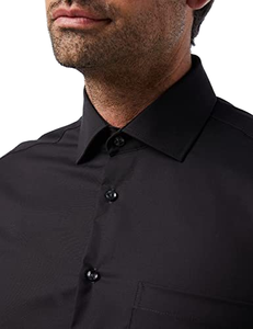 100% 면 도매 최신 디자인 사용자 정의 남성 정장 긴 소매 공식 사무실 솔리드 원피스 셔츠 남자의 셔츠 - Product Image 3