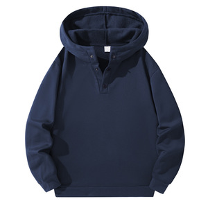 Otoño Invierno Pareja de moda <span class=keywords><strong>Sudadera</strong></span> <span class=keywords><strong>con</strong></span> <span class=keywords><strong>capucha</strong></span> Media botonadura Frente abierto Manga larga Top <span class=keywords><strong>Sudadera</strong></span> <span class=keywords><strong>con</strong></span> <span class=keywords><strong>capucha</strong></span> simple - Product Image 2
