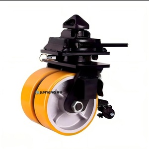 Roue de conteneur super robuste double roue 6/8/10/12 pouces en acier et nylon, capacité de charge 2-3 tonnes, verrouillage par torsion, universelle, en promotion - Product Image 1