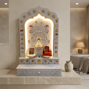 Modèle de temple en marbre poli de haute qualité, fait main, design personnalisé pour intérieur, au meilleur prix, provenant d'un fabricant indien - Product Image 3