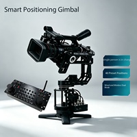JIANMEI Support de cardan électrique en alliage d'aluminium à cinq axes avec programmation intelligente, dédié au streaming en direct et perche à selfie rotative
